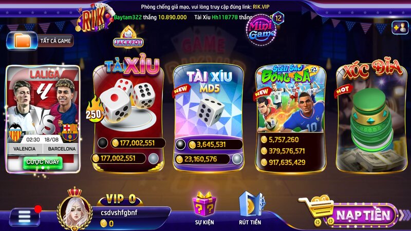 Cổng game RIKVIP 
